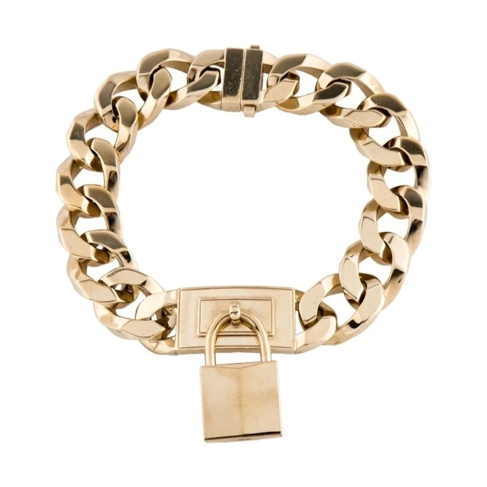Givenchy Gold Chain Necklace with Padlock